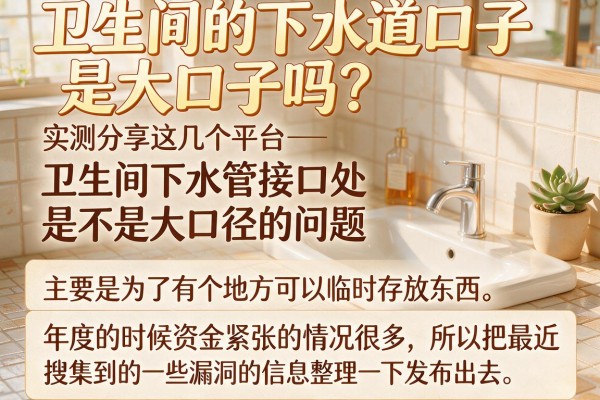 卫生间的下水道口子是大口子吗?实测分享这几个平台