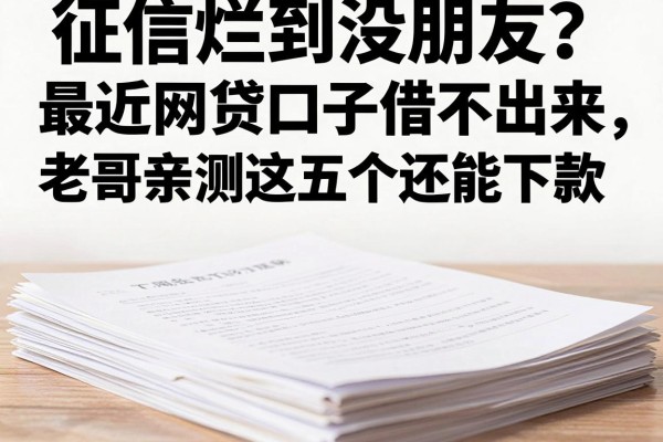 征信烂到没朋友？最近网贷口子借不出来，老哥亲测这五个还能下款