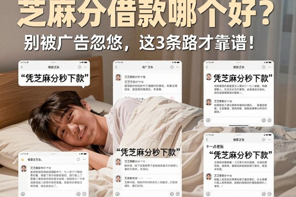 芝麻分借款哪个好？别被广告忽悠，这3条路才靠谱