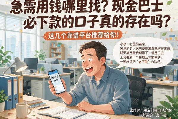 急需用钱哪里找？现金巴士必下款的口子真的存在吗？这几个靠谱平台推荐给你！