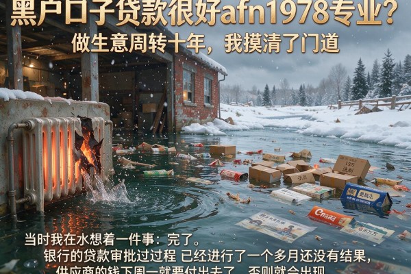 黑户口子贷款很好afn1978专业？做生意周转十年，我摸清了门道
