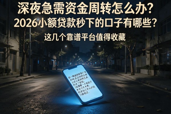 深夜急需资金周转怎么办？2026小额贷款秒下的口子有哪些？这几个靠谱平台值得收藏