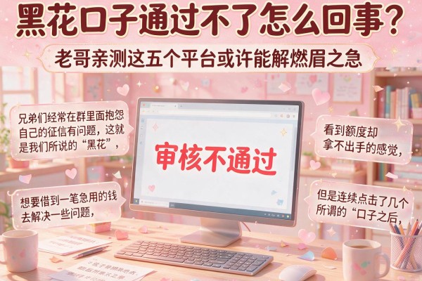 黑花口子通过不了怎么回事？老哥亲测这五个平台或许能解燃眉之急