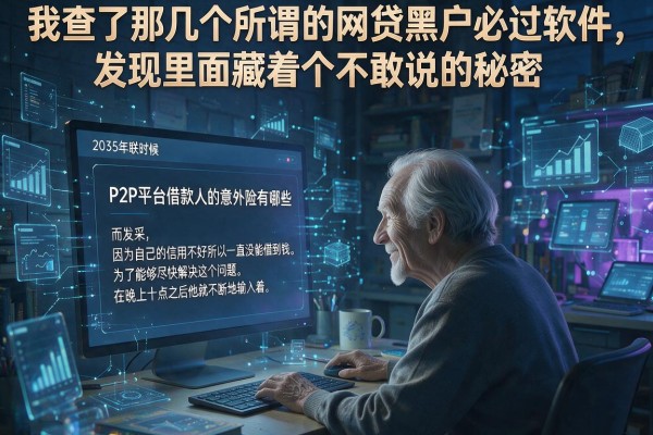 我查了那几个所谓的网贷黑户必过软件，发现里面藏着个不敢说的秘密