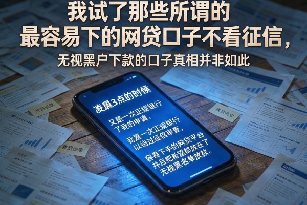 我试了那些所谓的最容易下的网贷口子不看征信，发现无视黑户下款的口子真相并非如此