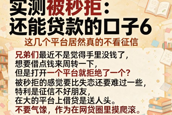 实测被秒拒还能贷款的口子6，这几个平台居然真的不看征信