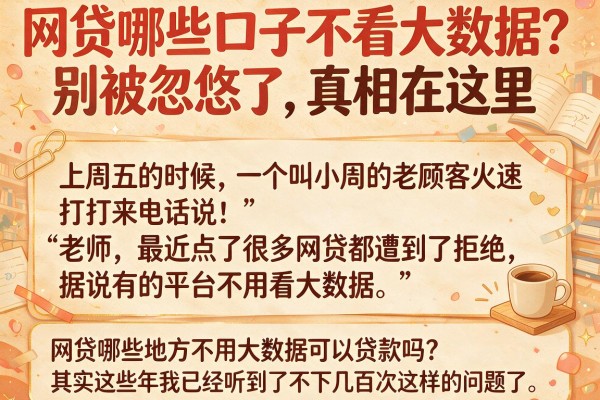 网贷哪些口子不看大数据？别被忽悠了，真相在这里