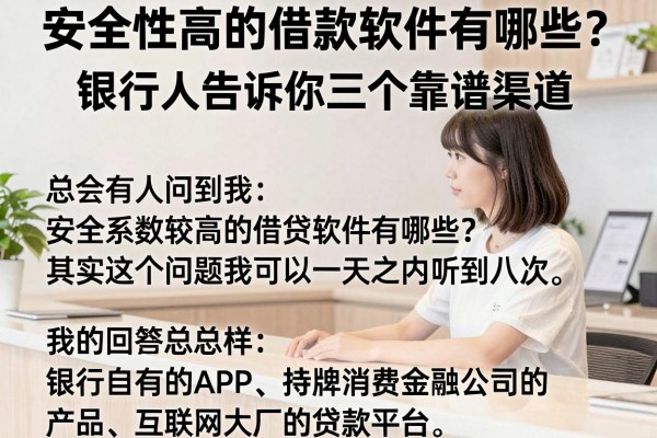 安全性高的借款软件有哪些？银行人告诉你三个靠谱渠道
