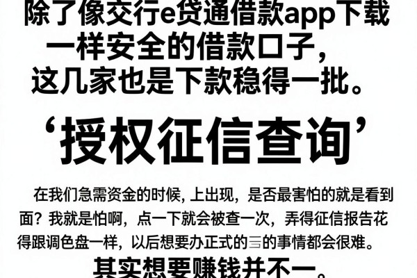 除了像交行e贷通借款app下载一样安全的借款口子，这几家也是下款稳得一批