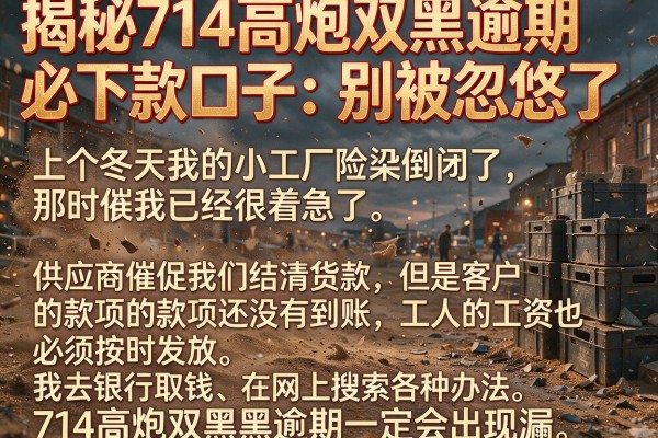揭秘714高炮双黑逾期必下款口子：别被忽悠了