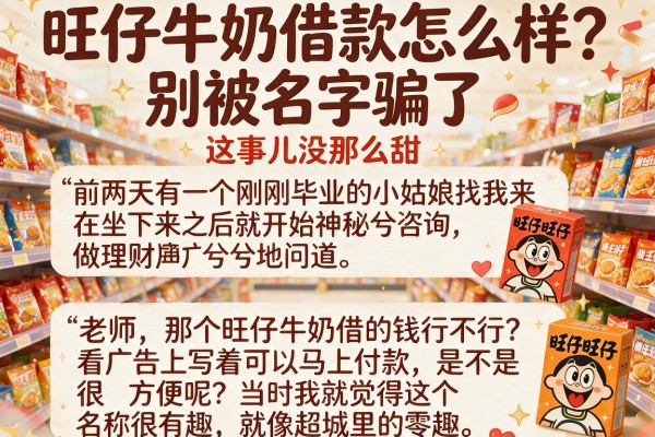 旺仔牛奶借款怎么样？别被名字骗了，这事儿没那么甜