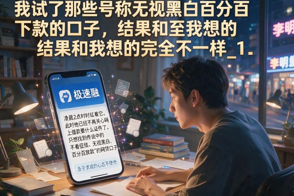 我试了那些号称无视黑白百分百下款的口子，结果和我想的完全不一样_1
