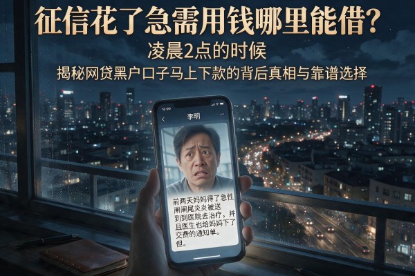 征信花了急需用钱哪里能借？揭秘网贷黑户口子马上下款的背后真相与靠谱选择