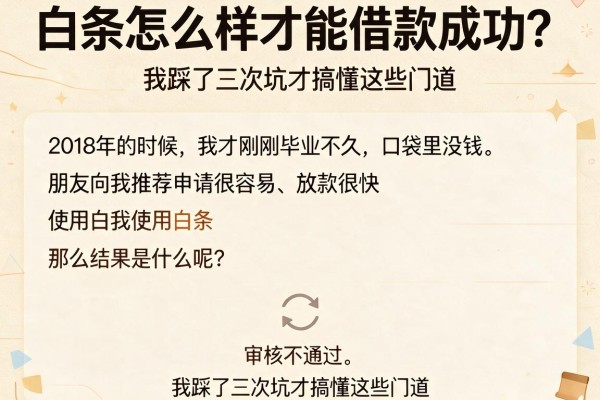 白条怎么样才能借款成功?我踩了三次坑才搞懂这些门道