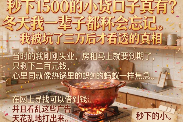 秒下1500的小贷口子真有？我被坑了三万后才看透的真相