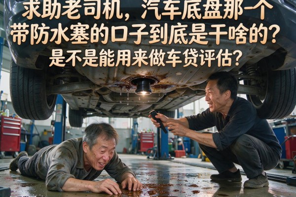 求助老司机，汽车底盘那个带防水塞的口子到底是干啥的？是不是能用来做车贷评估？