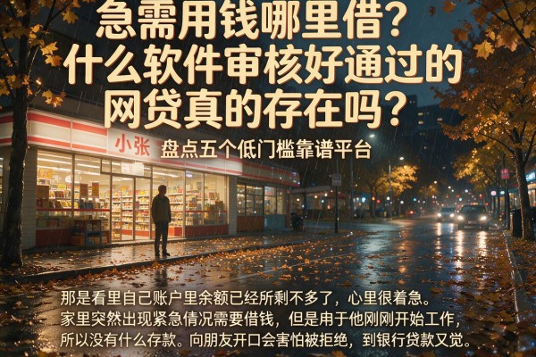 急需用钱哪里借？什么软件审核好通过的网贷真的存在吗？盘点五个低门槛靠谱平台