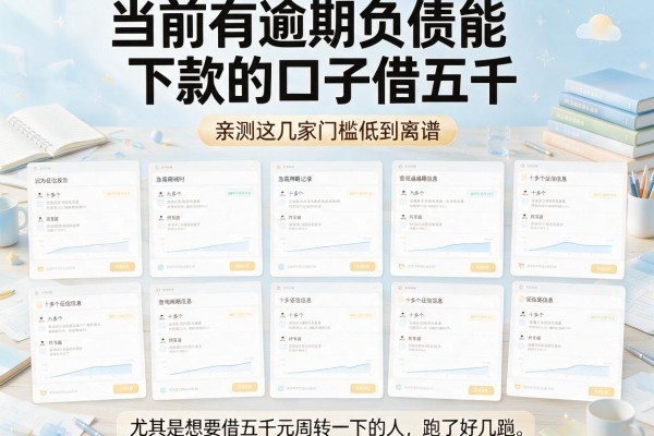 当前有逾期负债能下款的口子借五千，亲测这几家门槛低到离谱