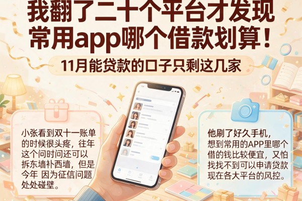 我翻了二十个平台才发现常用app哪个借款划算,11月能贷款的口子只剩这几家