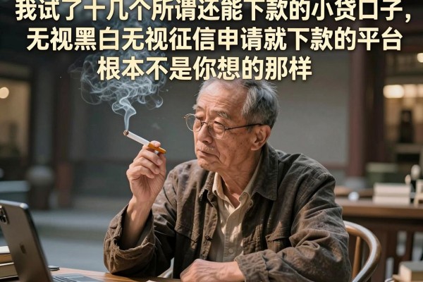 我试了十几个所谓还能下款的小贷口子，发现无视黑白无视征信申请就下款的平台根本不是你想的那样