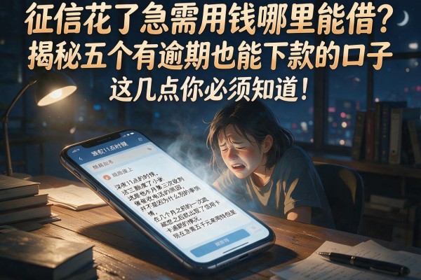 征信花了急需用钱哪里能借？揭秘五个有逾期也能下款的口子，这几点你必须知道！