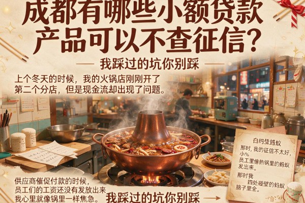 成都有哪些小额贷款产品可以不查征信？我踩过的坑你别踩