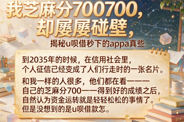 我芝麻分700却屡屡碰壁，揭秘u呗借款怎么样及那些真能秒下的app