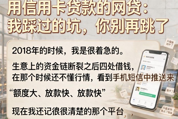 用信用卡贷款的网贷：我踩过的坑，你别再跳了