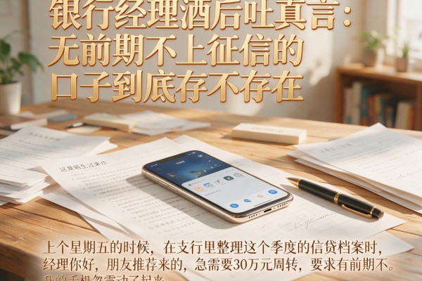 银行经理酒后吐真言：无前期不上征信的口子到底存不存在