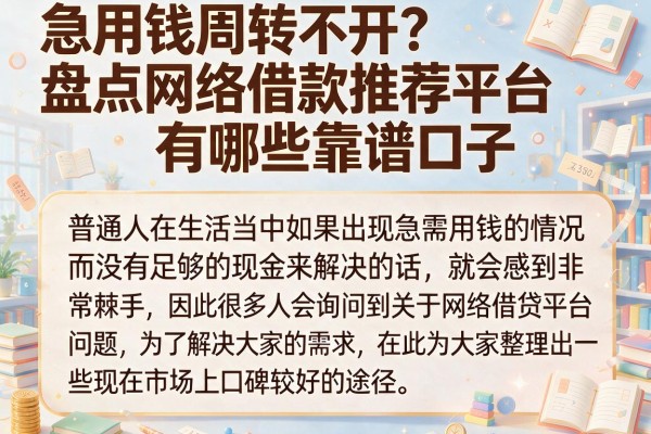 急用钱周转不开？盘点网络借款推荐平台有哪些靠谱口子