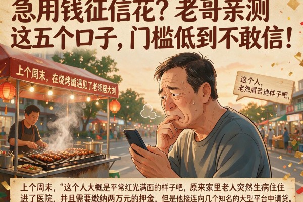 急用钱征信花？老哥亲测这五个口子，门槛低到不敢信！