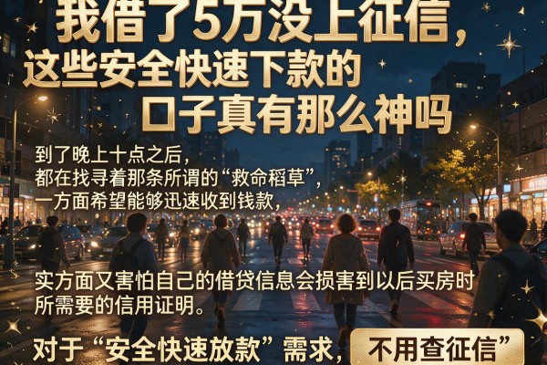 我借了5万没上征信，这些安全快速下款的口子真有那么神吗