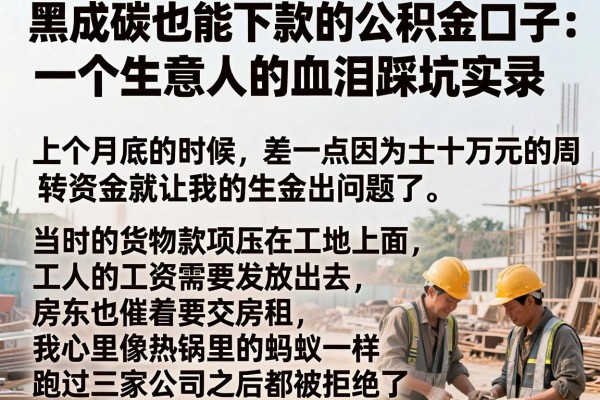 黑成碳也能下款的公积金口子：一个生意人的血泪踩坑实录