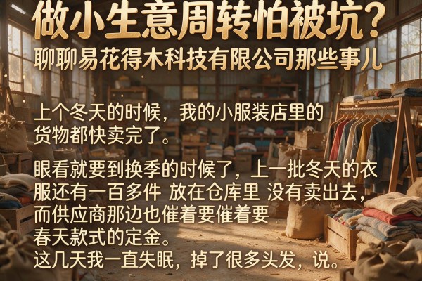 做小生意周转怕被坑？聊聊易花得木科技有限公司那些事儿