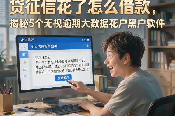 贷征信花了怎么借款，揭秘5个无视逾期大数据花户黑户软件
