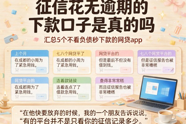 征信花无逾期的下款口子是真的吗，汇总5个不看负债秒下款的网贷app