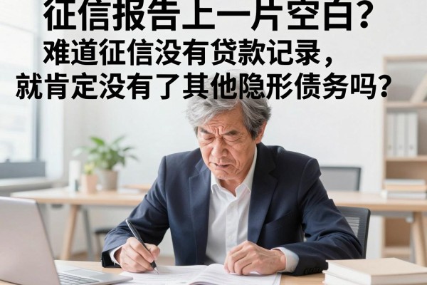 征信报告上一片空白？难道征信没有贷款记录就肯定没有了其他隐形债务吗？深度解析你的信用盲区