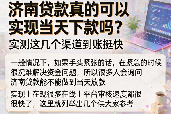 济南贷款真的可以实现当天下款吗？实测这几个渠道到账挺快