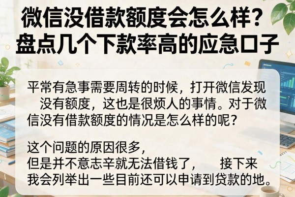 微信没借款额度会怎么样？盘点几个下款率高的应急口子