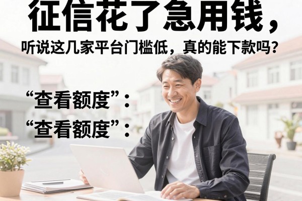 征信花了急用钱，听说这几家平台门槛低，真的能下款吗？