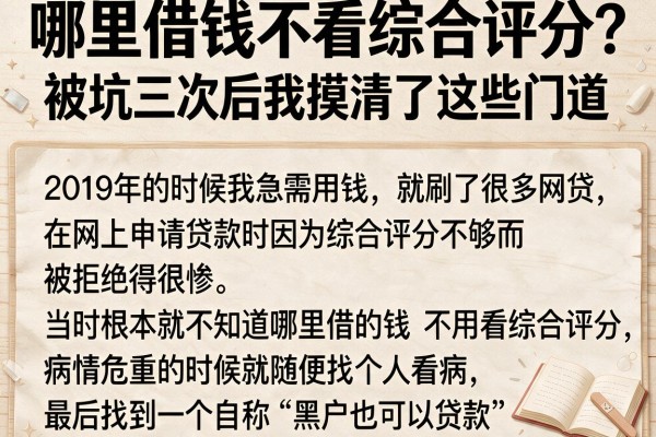 哪里借钱不看综合评分？被坑三次后我摸清了这些门道