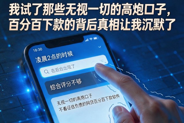 我试了那些无视一切的高炮口子，百分百下款的背后真相让我沉默了