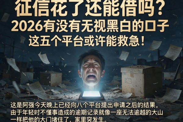 征信花了还能借吗？2026有没有无视黑白的口子，这五个平台或许能救急！