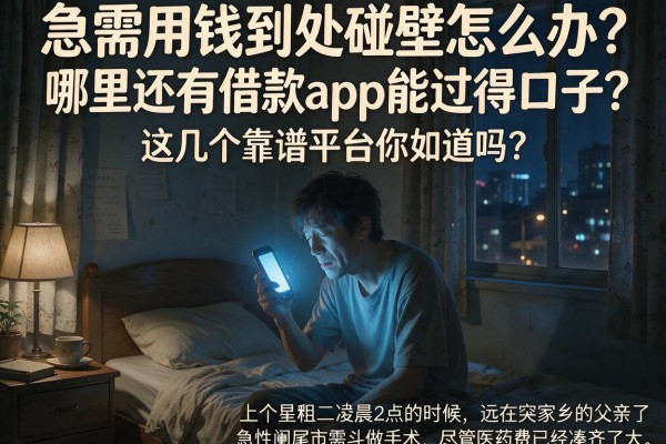 急需用钱到处碰壁怎么办？哪里还有借款app能过得口子？这几个靠谱平台你知道吗？