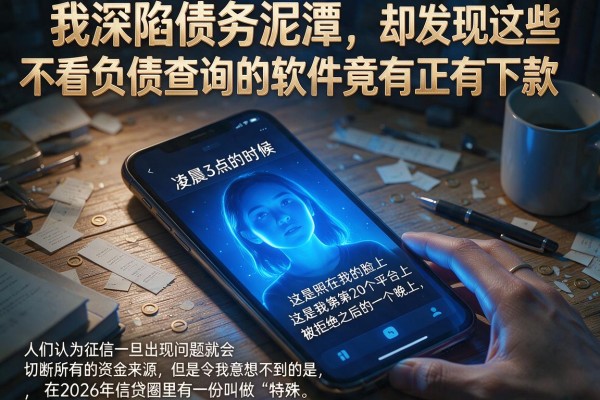 我深陷债务泥潭，却发现这些不看负债查询的软件竟有正有下款