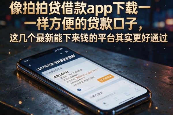 像拍拍贷借款app下载一样方便的贷款口子，这几个最新能下来钱的平台其实更好通过
