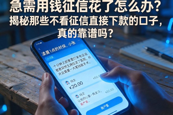 急需用钱征信花了怎么办？揭秘那些不看征信直接下款的口子，真的靠谱吗？