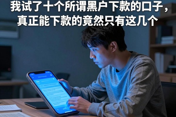 我试了十个所谓黑户下款的口子，真正能下款的竟然只有这几个