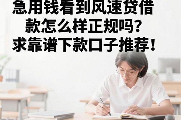 急用钱看到风速贷借款怎么样正规吗？求靠谱下款口子推荐！