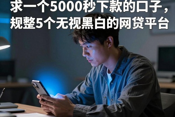求一个5000秒下款的口子，规整5个无视黑白的网贷平台
